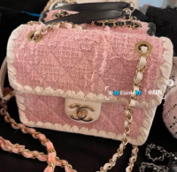 22C pink tweed flap bag.png