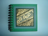 amyelisedesigns green japanese origami paper mini book.jpg