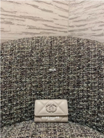 22C Chanel 19 Flap Card Holder Grey.png