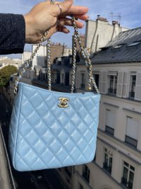 Chanel Unboxing Small Hobo Bag 23C + Mod Shots