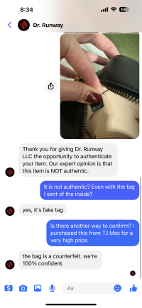 Purchased Counterfeit Gucci at TJ Maxx