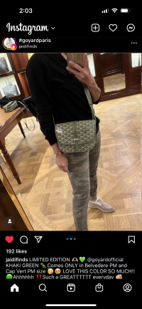 Goyard Khaki Belvedere PM