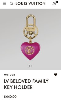 Louis Vuitton LV Beloved Family Bag Charm, Gold, One Size