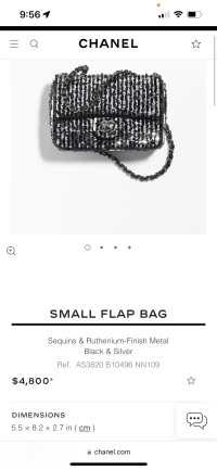 small white chanel purse black