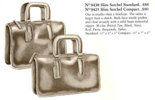 9425_Slim Satchel Compact- called handle clutch in 1978 9430 slim satchel standard 1983Fall.jpg
