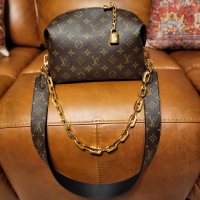 NEW LOUIS VUITTON COSMETIC POUCH GM 2023 RELEASE, CONVERTED INTO A SHOULDER  BAG