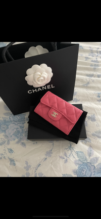 Chanel Card Holder - Collection 23S Sweet Heart Red Leather ref