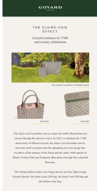 NEW GOYARD Saint Claire-Voie GM Bag Khaki LIMITED EDITION