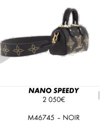 As of now exclusive to china 7/21/2023 SPEEDY 20 1 950€ M22849 This is  monoglam so should have that rainbow tint