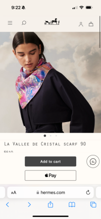 La Vallee de Cristal scarf 90