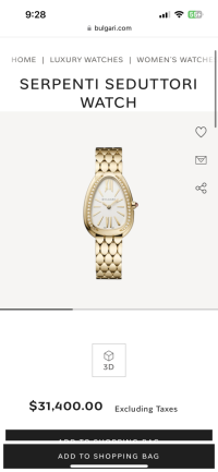 Cartier serpent watch hot sale