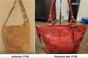 coach auth 11786 vs Poshmark shortfinds fake front.png