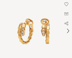 Yellow gold Serpenti Viper Earrings with 0.18 ct Diamonds  Bulgari Official Store.jpeg.png