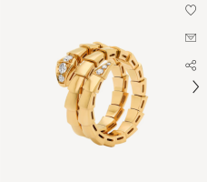 Yellow gold Serpenti Viper Ring with 0.1 ct Diamonds  Bulgari Official Store.jpeg.png