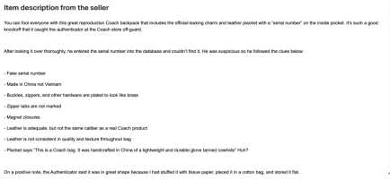 mcgigschicago auth coach deemed fake by Coach and described as fake in listing desc 1.webp