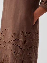 Dk_Brown Solid Newbury Eyelet Dress _ Women's Dresses _ J_McLaughlin.webp