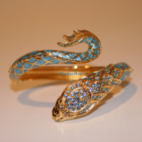 Roberto Cavalli Serpent Bracelet (turquoise).jpg