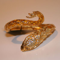 Roberto Cavalli Serpent Bracelet (yellow-orange).jpg