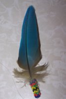 Canard, beaded duck feather.jpg