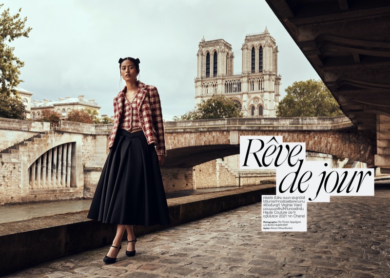 Bella Kim Charms in Chanel Haute Couture for ELLE Thailand