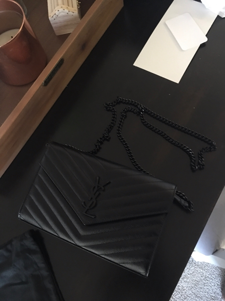 YSL black hardware on bags