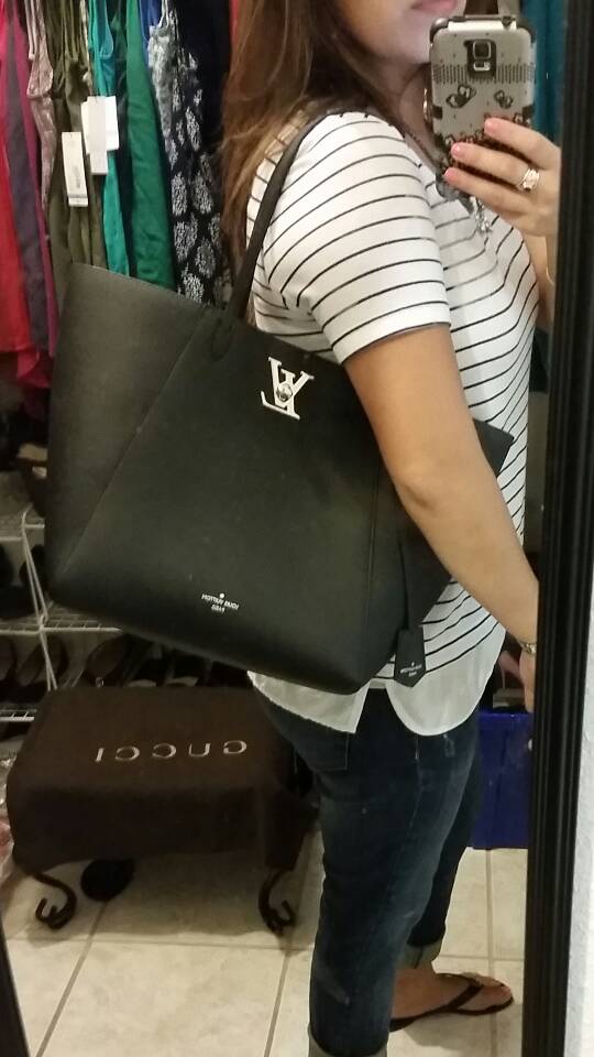 Tote Bag Organizer For Louis Vuitton Lockme Go Bag with Single Bottle