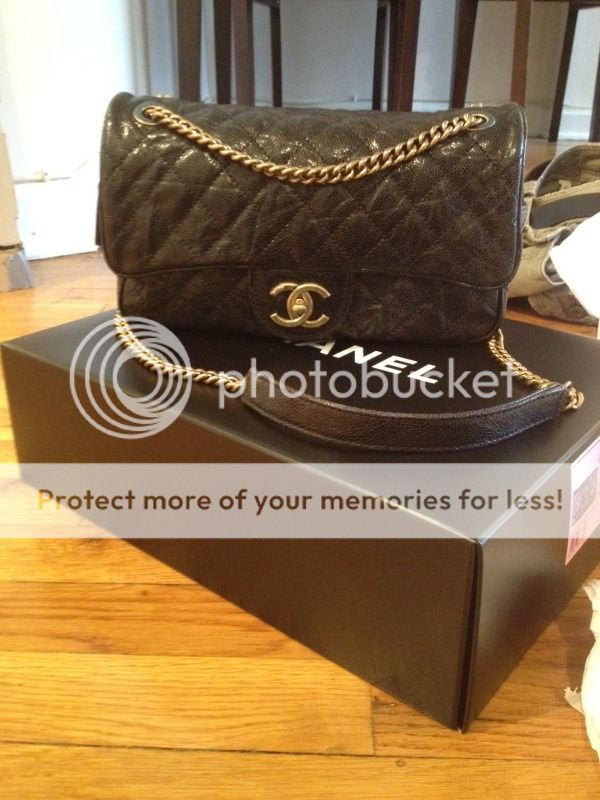 Chanel Shiva Flap Bag Quilted Caviar Maxi