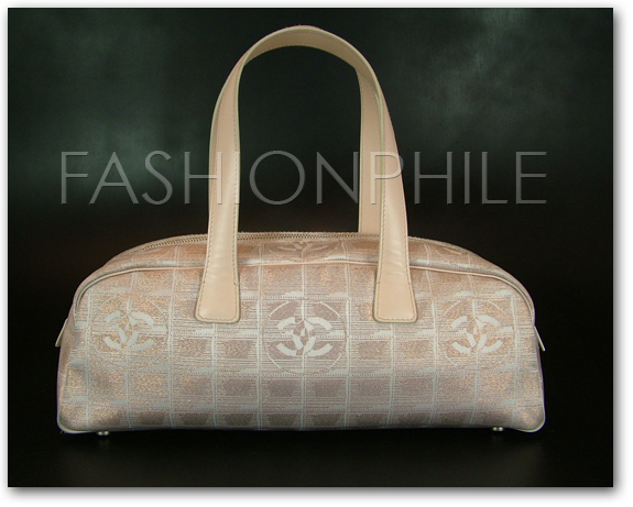 CHANEL, Bags, Auth Chanel New Travel Line Beige Jacquard Leather Handbag