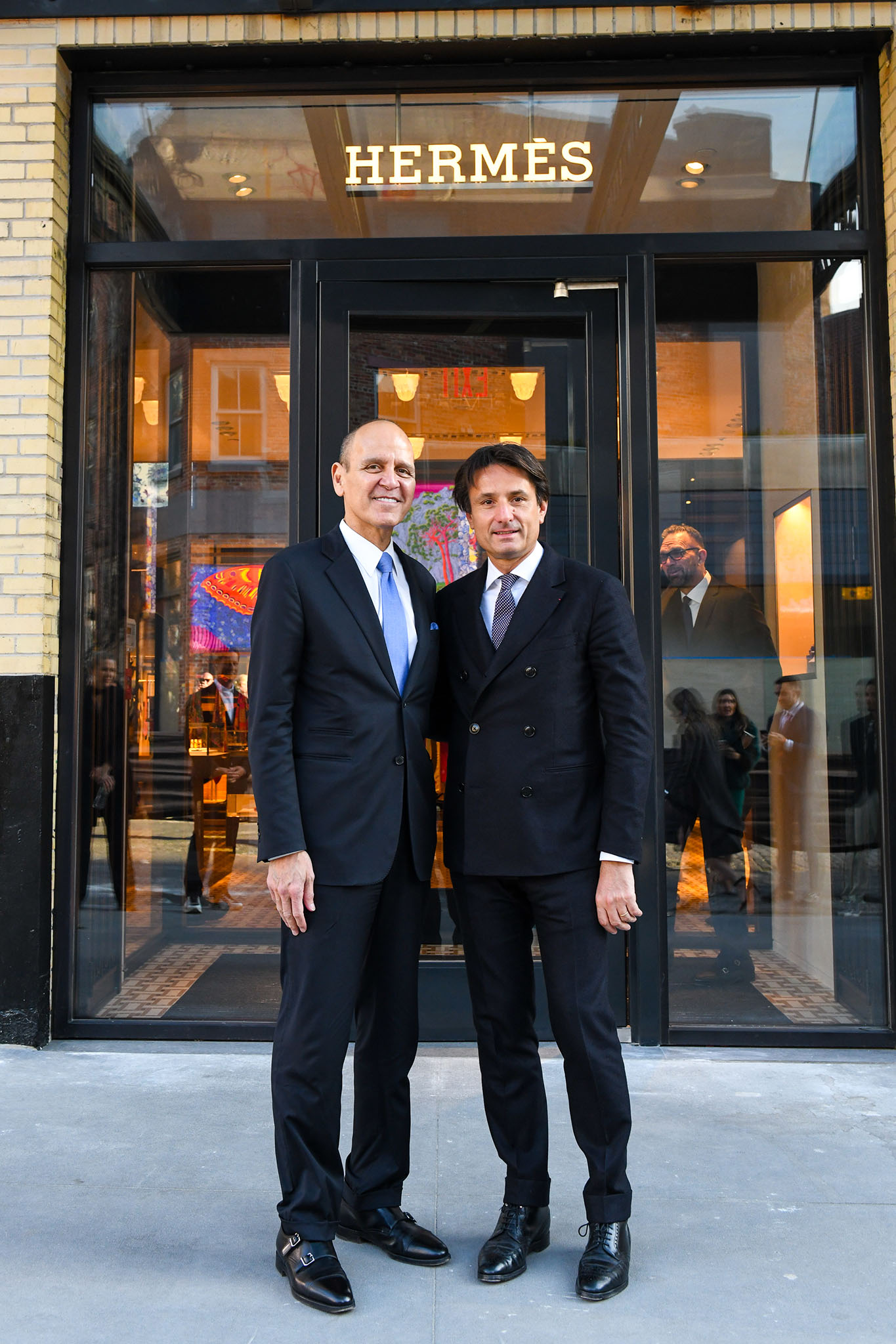 Robert Chavez with Hermès International ceo Axel Dumas.