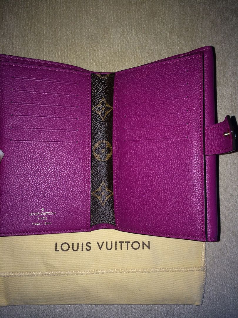 Louis Vuitton Adele Compact Wallet in Fuschia and Monogram - SOLD