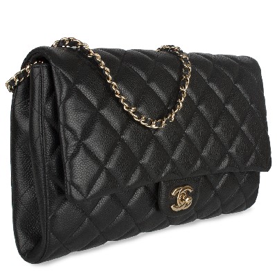 Chanel Black Quilted Leather Relax CC Tote Camera Shoulder Bag