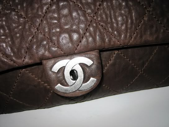 Chanel Brown Quilted Glazed Caviar Leather Jumbo Crave Flap Bag at
