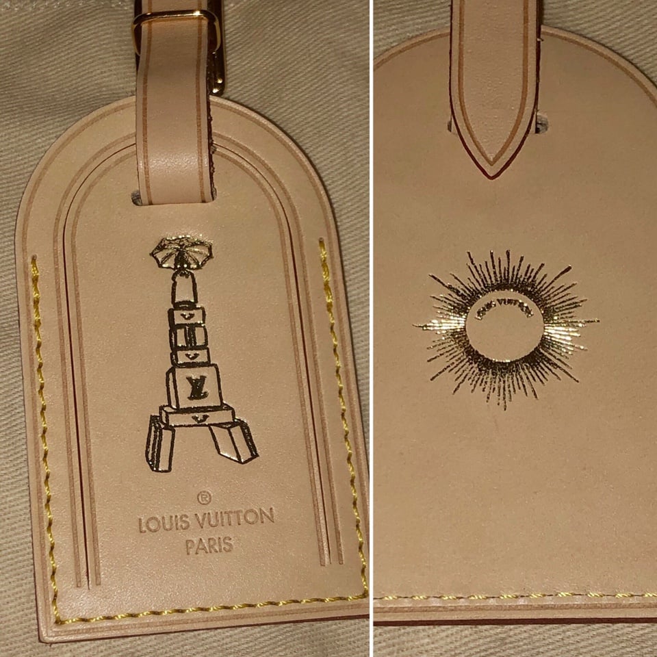 AUTHENTIC Louis Vuitton Paris Vintage Luggage Tag RLH Stamped