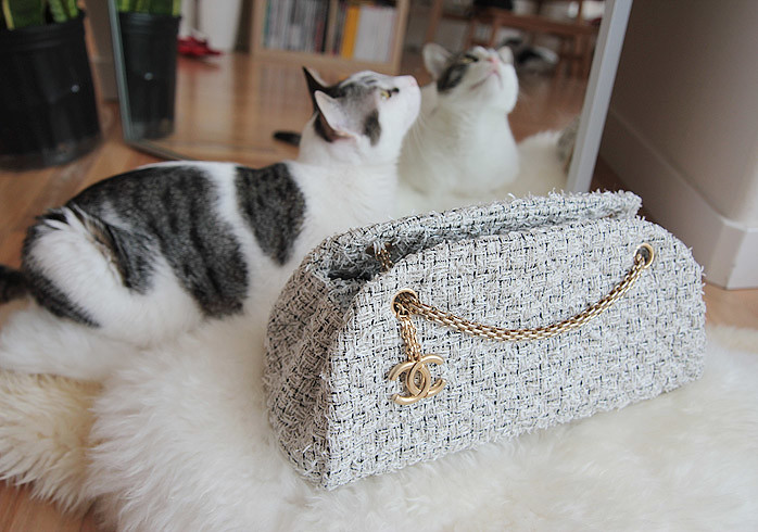 Chanel Rabbit Tweed Fantasy Fur Small Flap Bag