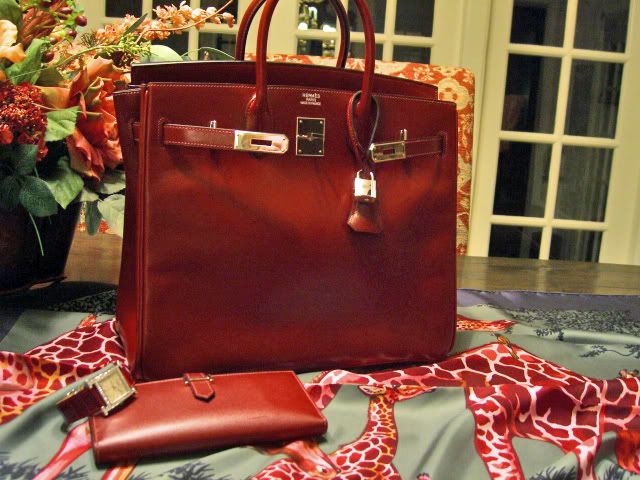 Hermes HAC Birkin Bag Chocolate Box Calf with Gold Hardware 32