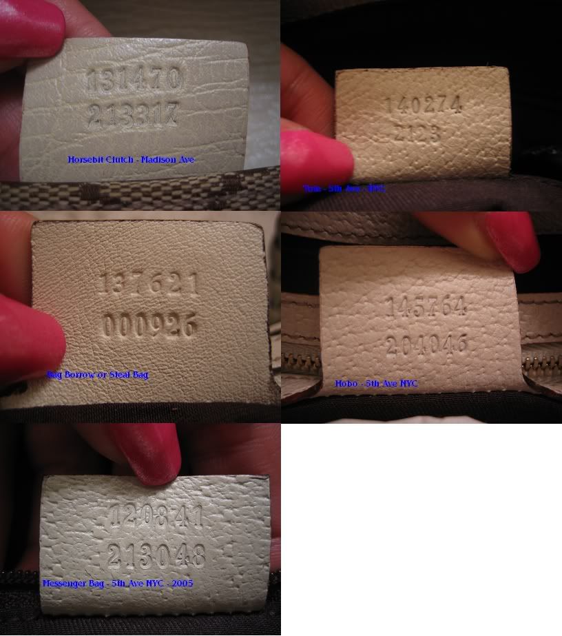 serial number original gucci bag