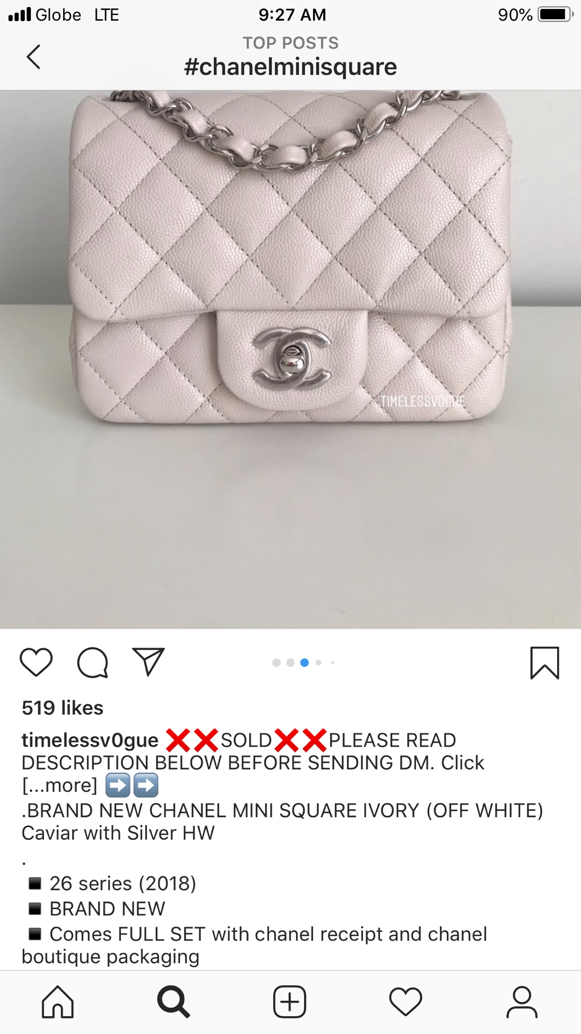 CHANEL MINI SQUARE  What fits inside 