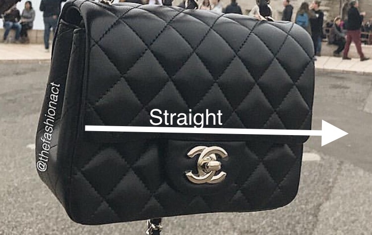 Chanel square mini : straight or curved flap?